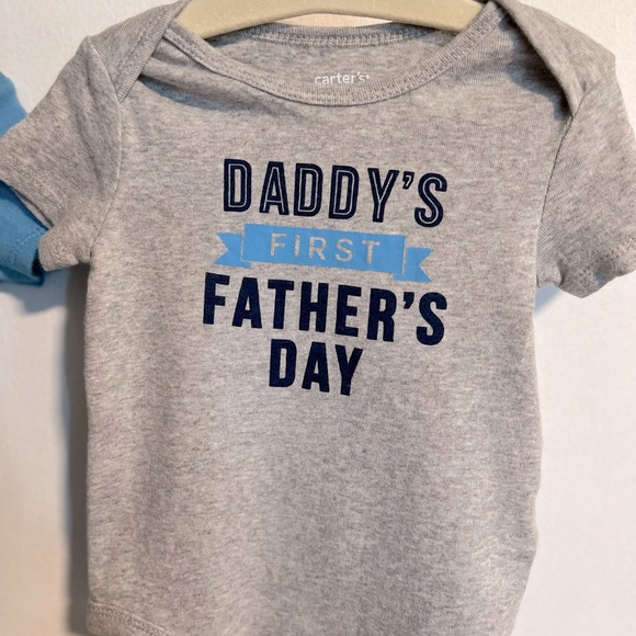Carter's Baby Boy First Mother's Day and Father’s Day Bodysuit Blue& Gray - Picture 5 of 5